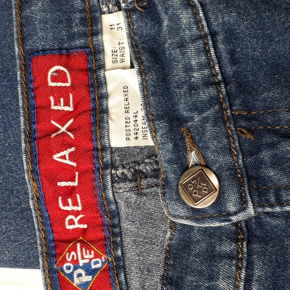 Posted Relaxed Mom Jeans  Tapered Leg 2 Pockets Size 11 Waist 31 - Picture 13 of 16